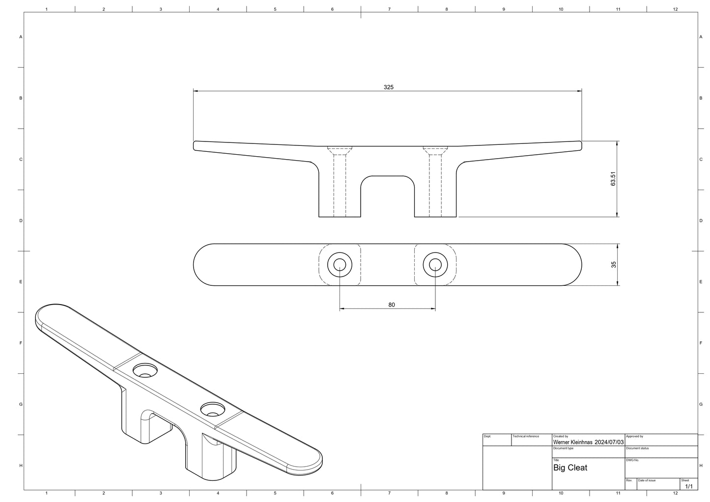 Mooring cleat